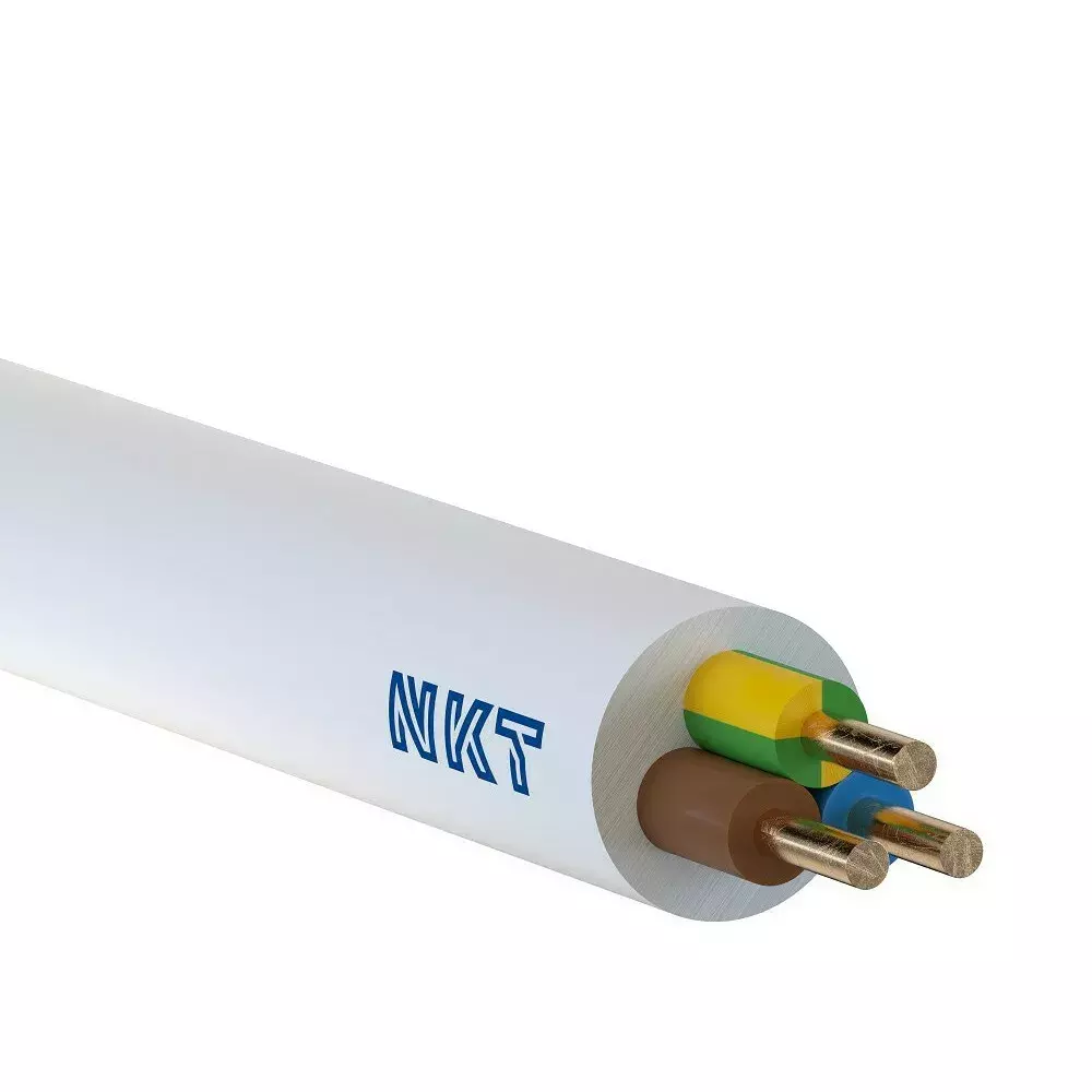 Przewód kabel okrągły YDY 3x1,5 mm2 NKT 1m bębnowy