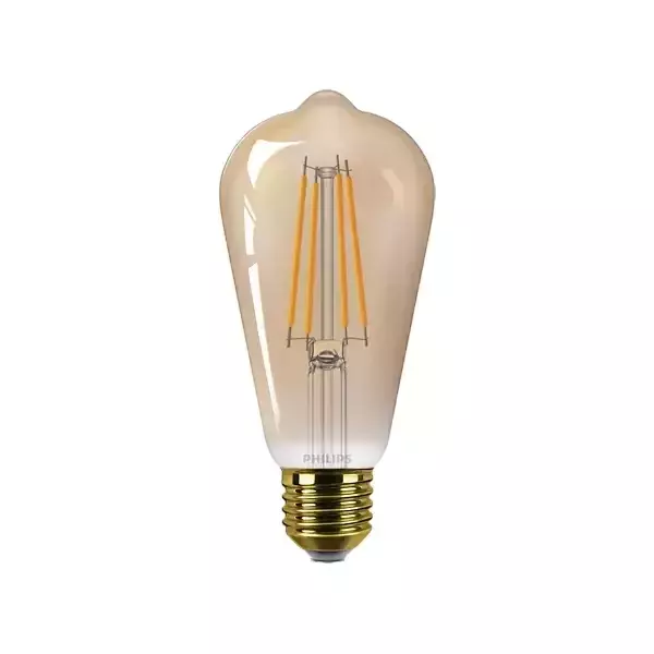 Żarówka LED 7W-40W E27 WW 1800K ST64 470LM Filament Amber Philips
