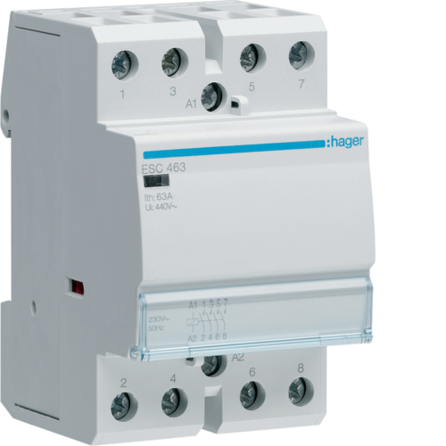 Stycznik modułowy ESC463 4NO 63A 230VAC Hager