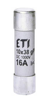 Wkładka bezpiecznikowa cylindryczna 10x38mm gPV 16A\1000V DC 002625081 ETI