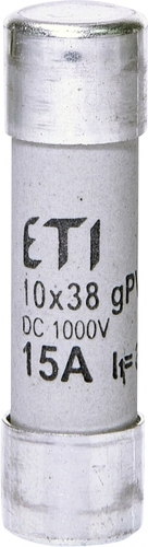 Wkładka bezpiecznikowa cylindryczna PV 10x38mm 15A 002625080 ETI