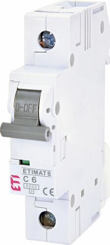 Wyłącznik nadprądowy 1P C 6A 6KA AC ETIMAT6 002141512 ETI