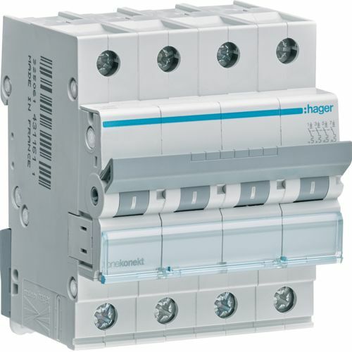 Wyłącznik nadprądowy 4P C 50A MCB MCN450E Hager