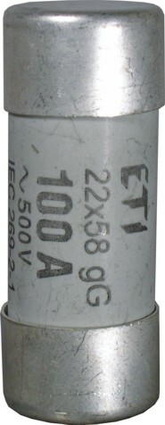 Wkładka bezpiecznikowa CH22x58 gG 63A\500V 002640021 ETI