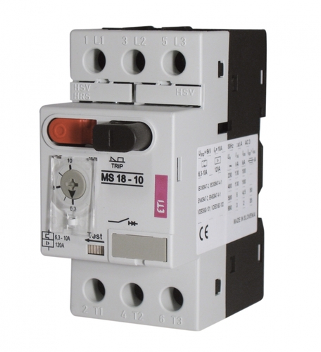 Wyłącznik silnikowy 3-fazowy 3P 6,3-10A 4KW MS18 004600349 ETI
