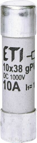 Wkładka bezpiecznikowa cylindryczna PV 10x38mm 10A 002625105 ETI