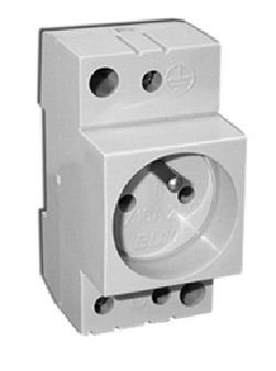 Gniazdo modułowe wtyczkowe na szynę t-2P+Z P 230V 10\16A 002414010 ETI