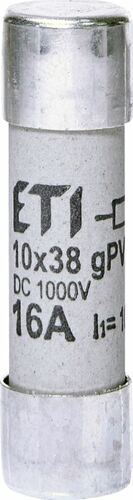 Wkładka bezpiecznikowa cylindryczna PV 10x38mm 16A 002625107 ETI