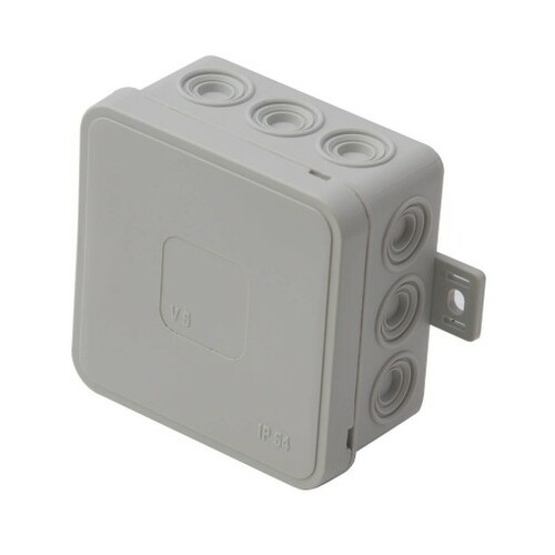 PUSZKA HERMETYCZNA 75X75X41 IP54 MINI KWADRATOWA V5 SZARA 035-03 VIPLAST