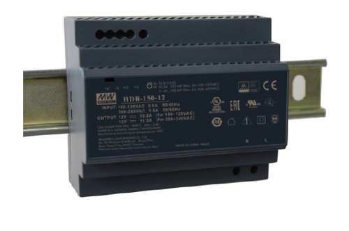 Zasilacz na szynę DIN HDR 150W 12V 11,3A HDR-150-12 MEAN WELL