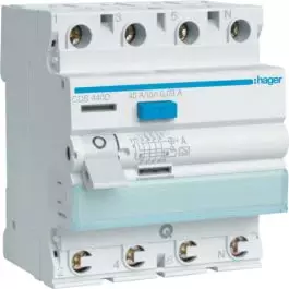 Wyłącznik różnicowoprądowy 3P+N 40A\30mA Typ A QuickConnect RCCB CDS440D HAGER