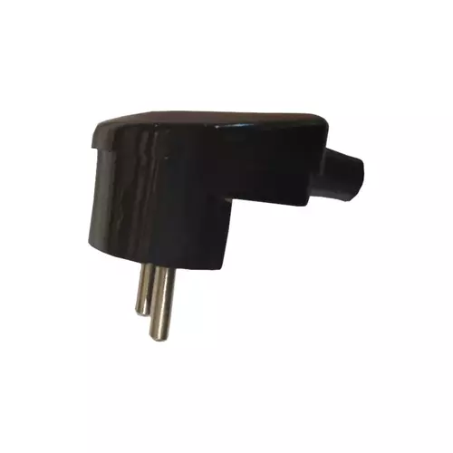 WTYCZKA KĄTOWA Z UZIEMIENIEM 1X2P+Z 16A 250V W7C CZARNA POWSTANIEC