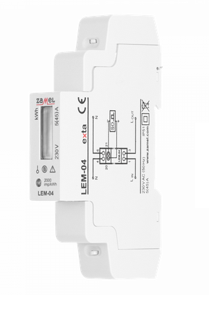Licznik energii elektrycznej 1-fazowy LEM-02 EXTA 50A 230V LCD EXT10000033 ZAMEL