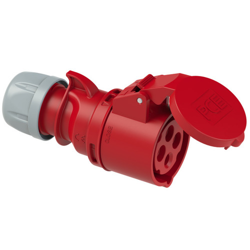 Gniazdo siłowe plastikowe 32A/4P 400V IP44 przenośne czerwone SHARK 224-6 PCE