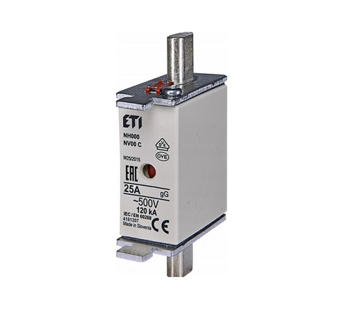 Wkładka bezpiecznikowa WT-00C\GG 25A 004181207 ETI