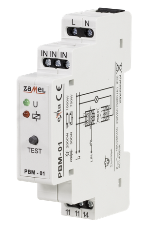 Przekaźnik bistabilny na szynę TH 230V AC PBM-01 ZAMEL