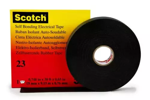 TAŚMA SCOTCH NR23 19MMX9.15M IZOLUJĄCA SAMOSPAJALNA CZARNA 3M