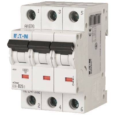 Wyłącznik nadprądowy 3P B 25A 6kA AC CLS6 270410 Eaton
