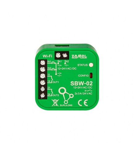 Sterownik bramowy wi-fi 2-kanałowy dwukierunkowy SBW-02 Supla Zamel