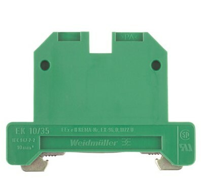 Złączka szynowa ochronna 2-przewodowa 10mm2 zielono-żółta 0661360000 WEIDMULLER