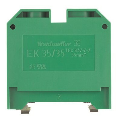 Złączka szynowa ochronna 2-przewodowa ŻO 35\35mm2 zielono-żółta 0661460000 WEIDMULLER