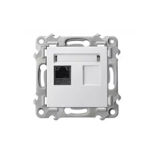 Gniazdo komputerowe pojedyncze Szafir 1XRJ45 KAT.5E MMC BIAŁE GPK-1Z/K/m/00 OSPEL