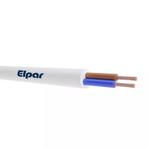 PRZEWÓD OMY 2X1,5 BIAŁY 300/300V H03VV-F KR100 ELPAR