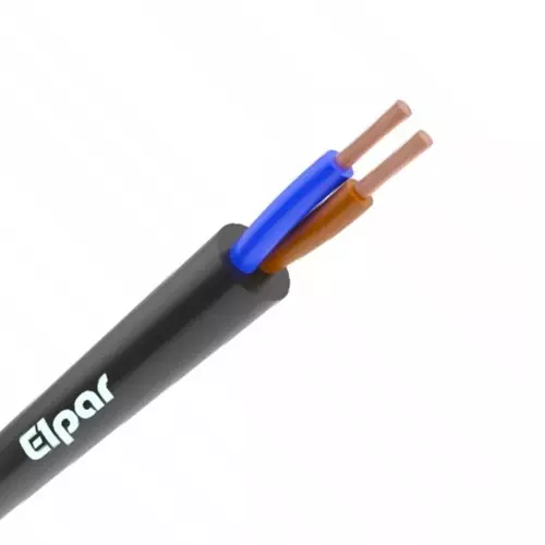 PRZEWÓD OMY 2X0,5 CZARNY 300/300V H03VV-F ELPAR