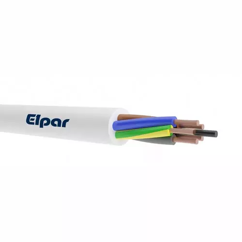 PRZEWÓD OWY 5X0,75 BIAŁY 300/500V H05VV-F KR100 ELPAR