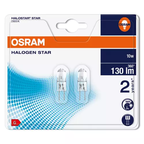 Żarówka halogenowa 10W G4 12V HALOSTAR LEDVANCE - BILSTER 2SZT.