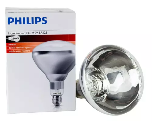PROMIENNIK PODCZERWIENI 250W E27 230V IBR125 IR PRZEZROCZYSTY 923212143801 PHILIPS