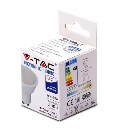 ŻARÓWKA LED 10W-70W GU10 NW 4000K 1000LM 110° SAMSUNG CHIP 879 V-TAC