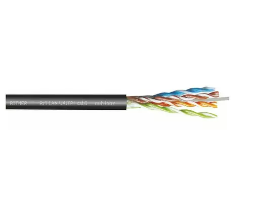 BITNER PRZEWÓD UTPf 4X2X0.5 KAT.6 ZIEMNY ŻEL 350MHZ BITLAN (U/UTPf)