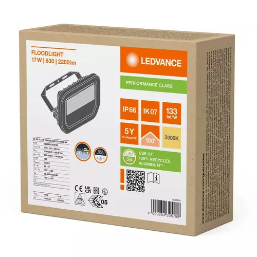 Naświetlacz LED LEDVANCE z czujnikiem ruchu 17W 4000K NW IP65 2400lm czarny
