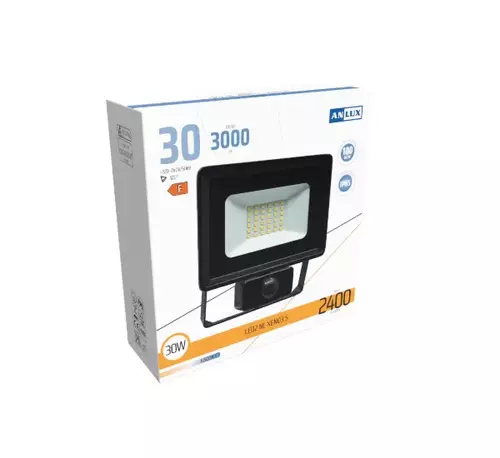 Naświetlacz LED 30W z czujnikiem ruchu CW 6400K IP