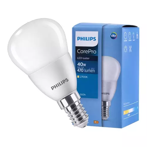 Żarówka LED 5W-40W E14 WW 2700K P45 470lm CorePro LEDluster 929002969602 Philips